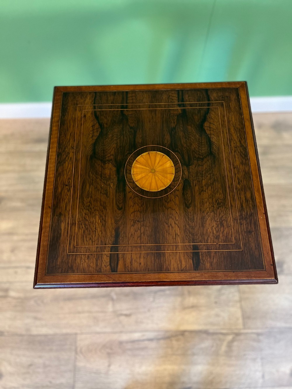 A good late Victorian rosewood inlaid occasional table View IV