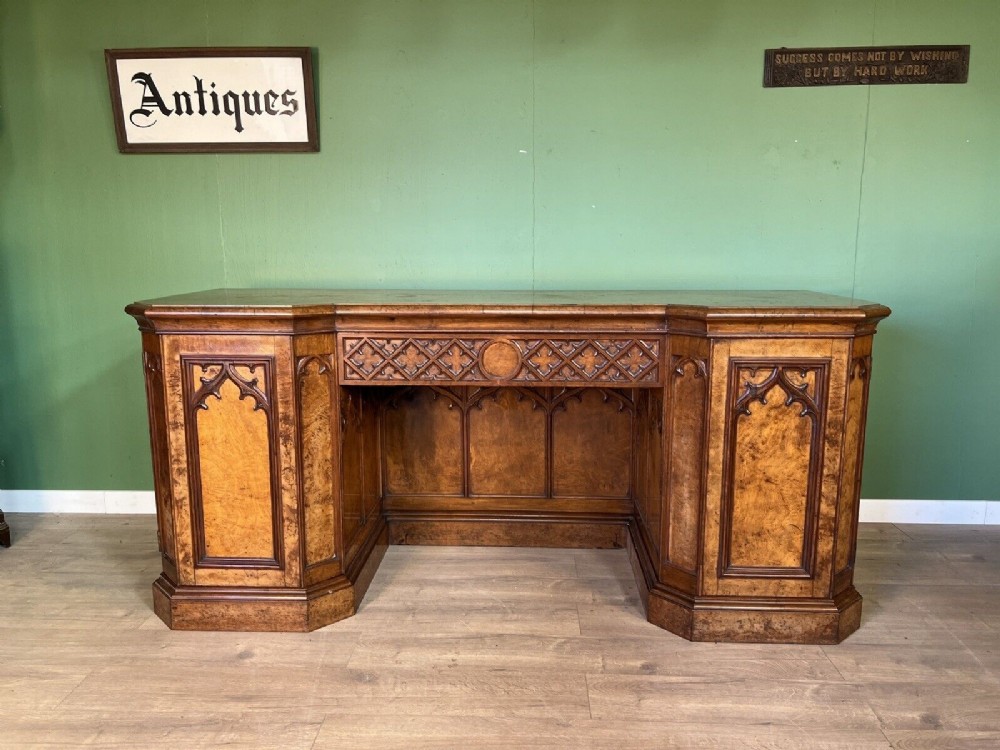 pollard oak gothic pedestal sideboard.
