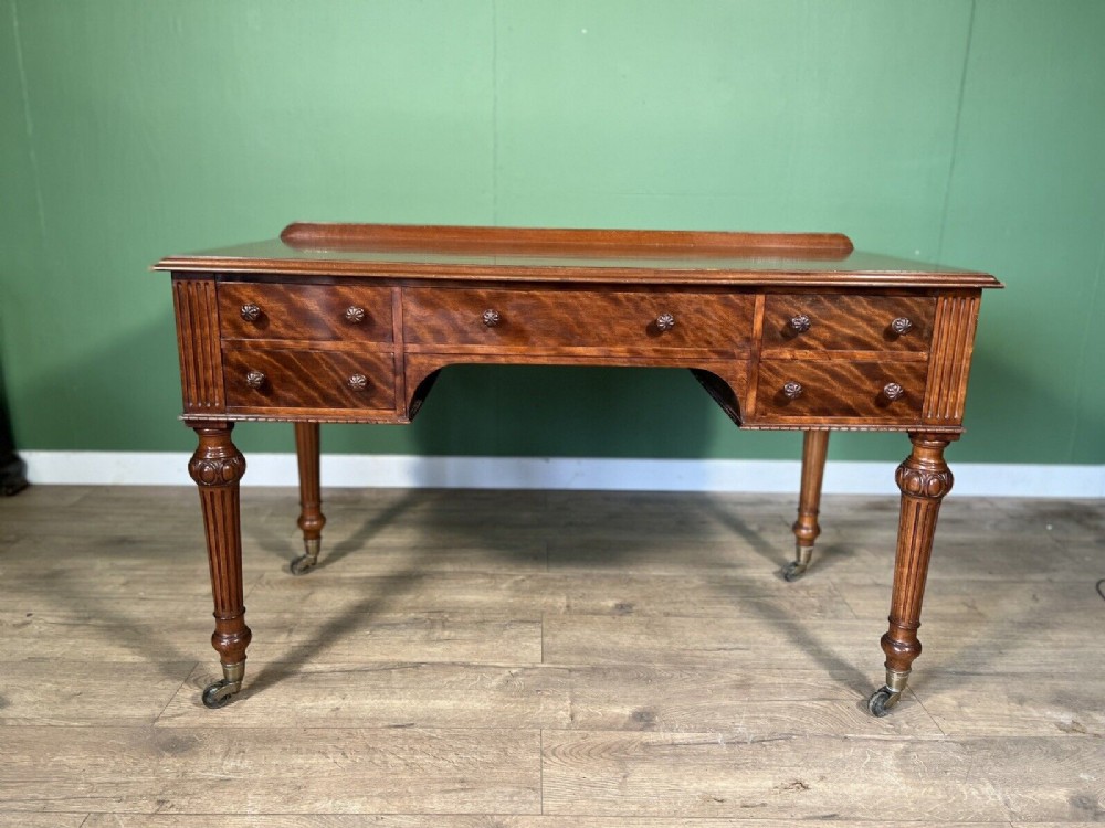 good quality Antique kneehole desk by Holland and son