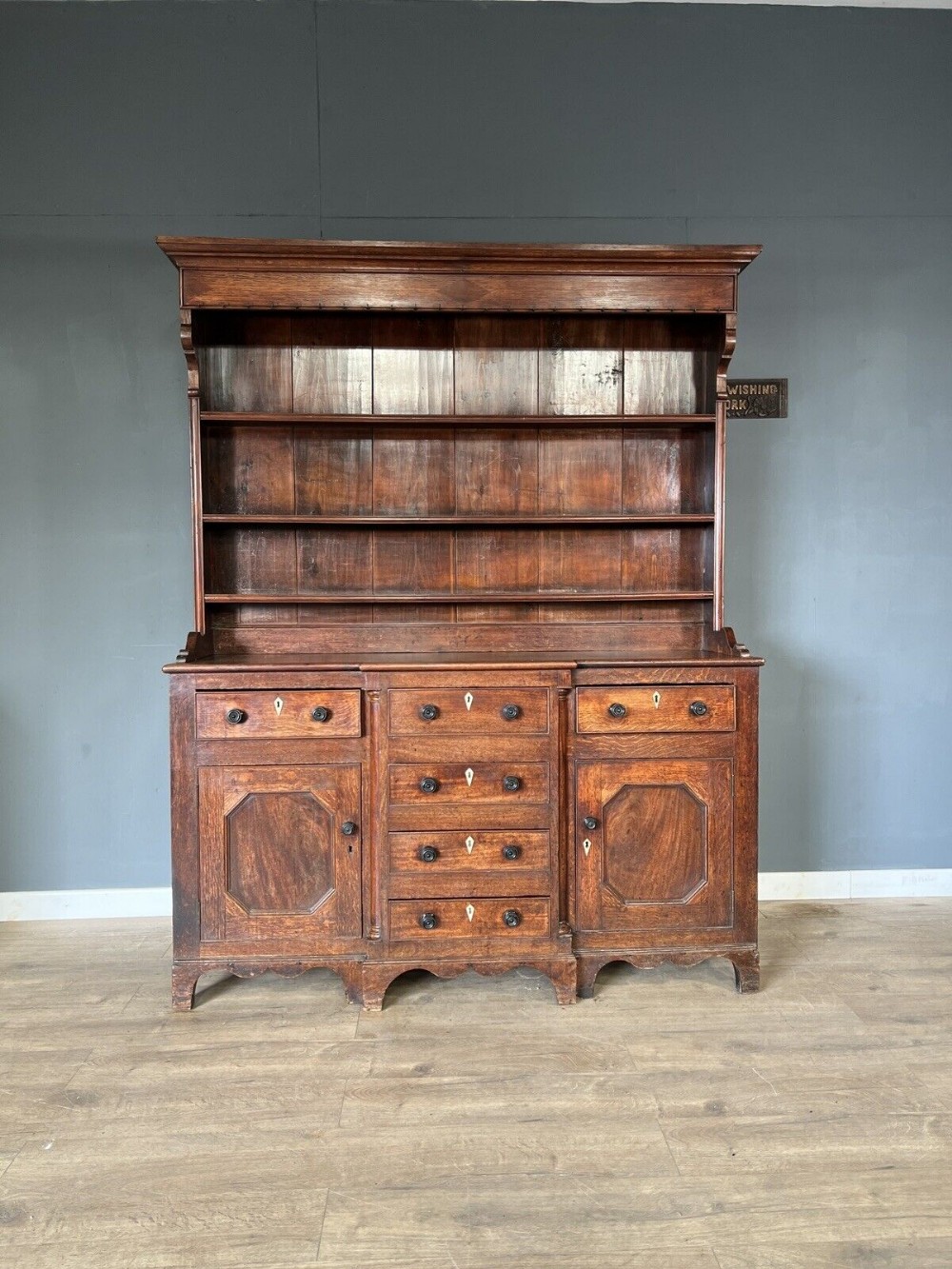 Traditional Antique oak and mahogany dresser