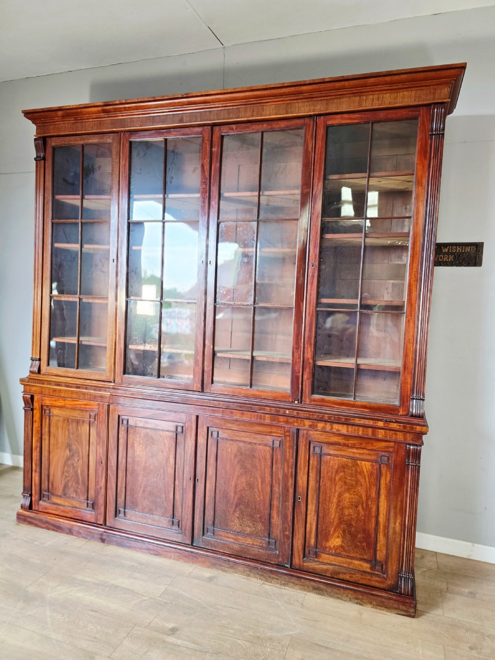 1820 Regency 4 door Mahogany Bookcase  View III