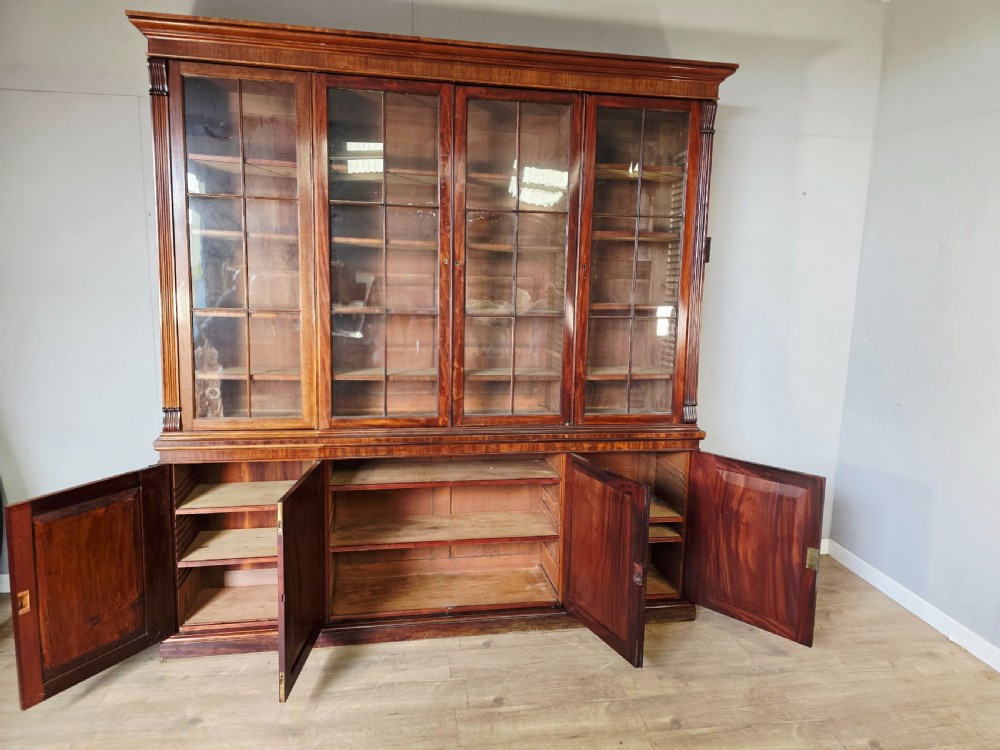 1820 Regency 4 door Mahogany Bookcase  View V