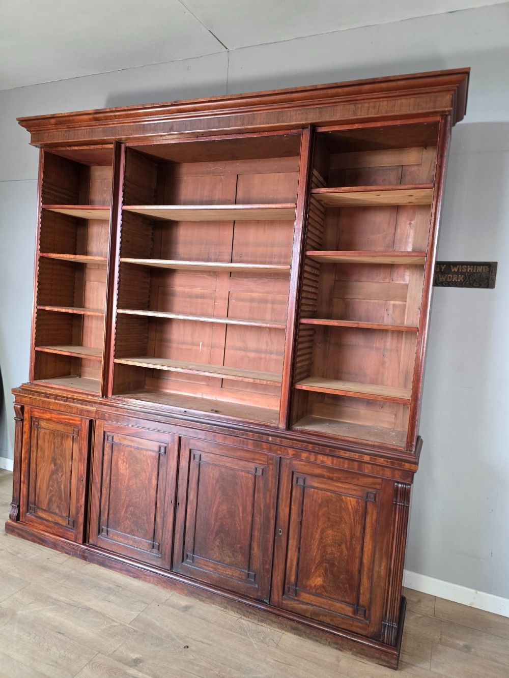 1820 Regency 4 door Mahogany Bookcase  View X