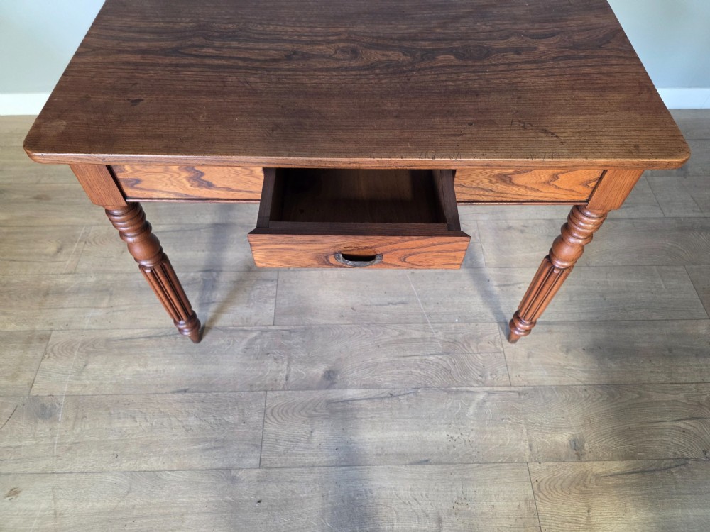 Victorian Country Elm Side Table View VIII