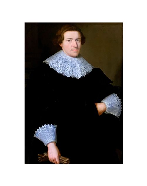 17TH CENTURY ANGLO DUTCH SCHOOL PORTRAIT OF A YOUNG NOBLEMAN CIRCLE OF CORNELIUS JOHNSON - ADDITIONAL PHOTO 1