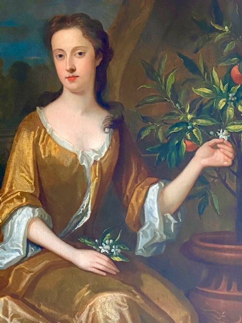LATE 17TH CENTURY ENGLISH PORTRAIT OF A LADY CIRCLE OF CHARLES JERVAS - ADDITIONAL PHOTO 12
