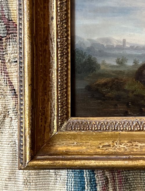 FLEMISH SCHOOL OIL ON PANEL STUDY OF A SHEPHERD AT REST ATTRIBUTED TO EUGENE JOSEPH VERBOECKHOVEN - ADDITIONAL PHOTO 5