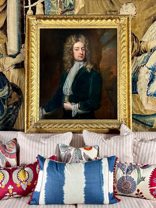 fig 3. OIL ON CANVAS PORTRAIT OF WILLIAM CONGREVE c.1709  -  STUDIO OF SIR GODFREY KNELLER