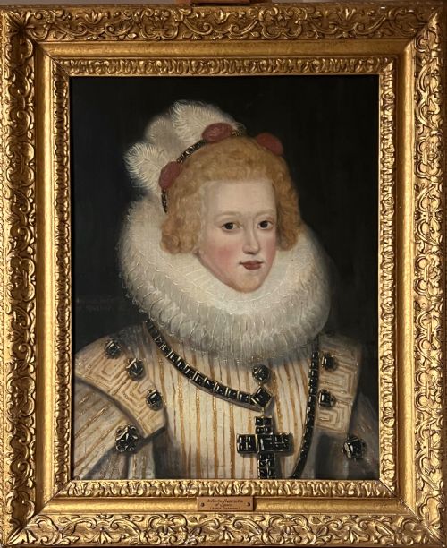 fig 1. 17TH CENTURY OIL ON PANEL PORTRAIT OF MARIA ANNA, INFANTA OF SPAIN (1606-1646) - CIRCLE OF BARTOLOMÉ GONZÁLEZ (1564-1627)