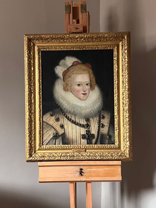 fig 5. 17TH CENTURY OIL ON PANEL PORTRAIT OF MARIA ANNA, INFANTA OF SPAIN (1606-1646) - CIRCLE OF BARTOLOMÉ GONZÁLEZ (1564-1627)