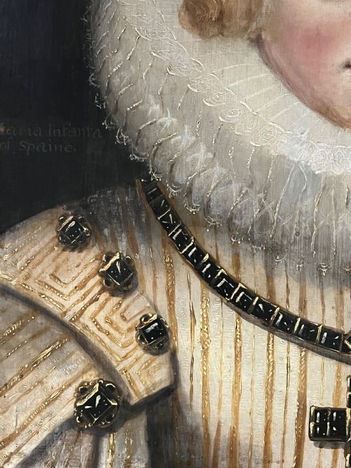 fig 6. 17TH CENTURY OIL ON PANEL PORTRAIT OF MARIA ANNA, INFANTA OF SPAIN (1606-1646) - CIRCLE OF BARTOLOMÉ GONZÁLEZ (1564-1627)