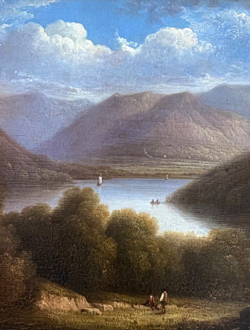 AN EARLY 19TH CENTURY OIL ON PANEL LAKELAND LANDSCAPE CIRCLE OF JOHN GLOVER 1767 1849 - ADDITIONAL PHOTO 8