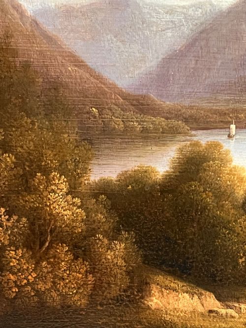 AN EARLY 19TH CENTURY OIL ON PANEL LAKELAND LANDSCAPE CIRCLE OF JOHN GLOVER 1767 1849 - ADDITIONAL PHOTO 7