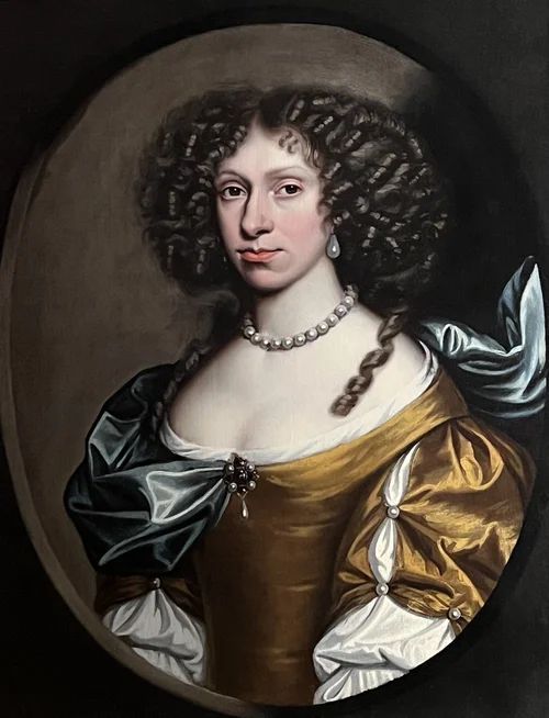 David Scougall (C.1610-c.1680) - Oil on Canvas Portrait of Ellen Napier.