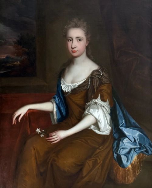GERARD LANSCROON (1655-1737) - 17TH CENTURY BRITISH PORTRAIT OF A LADY OF THE MARKHAM FAMILY.