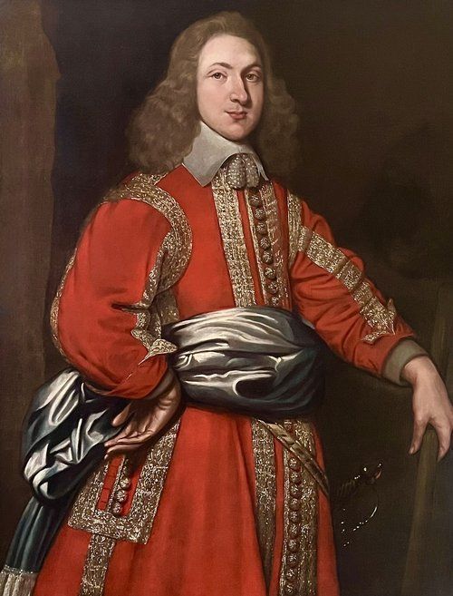 17th Century Portrait of a Military Officer in a Red Coat - Anglo Dutch School C. 1655.