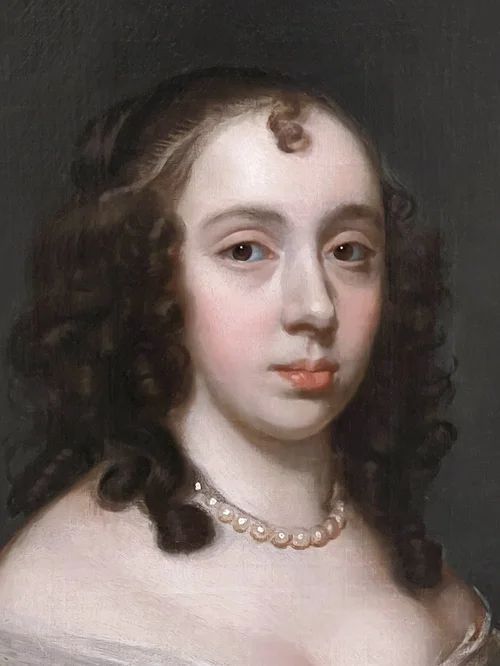 JOHN HAYLS (1600-1679) - PORTRAIT OF A  NOBLEWOMAN c. 1655.