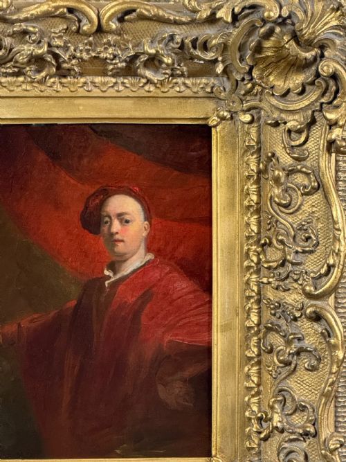 fig 2. 18TH CENTURY ENGLISH OIL ON PANEL PORTRAIT OF ALEXANDER VAN AKEN (1701-1757)
