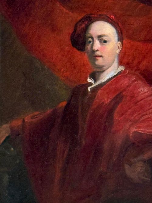 fig 4. 18TH CENTURY ENGLISH OIL ON PANEL PORTRAIT OF ALEXANDER VAN AKEN (1701-1757)