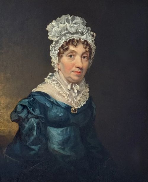 fig 3. A set of three 19th-century Regency oil portraits painted on wood panels, housed in elaborate, heavily carved giltwood frames.