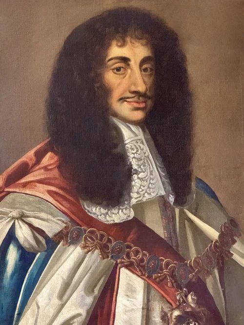 OIL ON CANVAS PORTRAIT OF  KING CHARLES II (1630-1685) - CIRCLE OF SIR PETER LELY (1618-1680)
