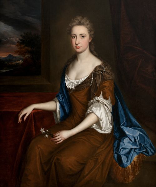 GERARD LANSCROON (1655-1737) - 17TH CENTURY BRITISH PORTRAIT OF A LADY OF THE MARKHAM FAMILY.