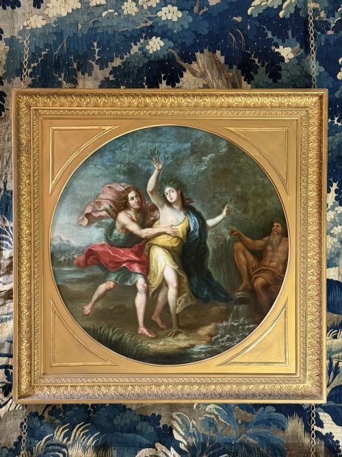Charles-antoine Coypel (1694 -1752) - Pair of Classical Oil Paintings 'Apollo and Daphne' and 'Venus and Apollo"