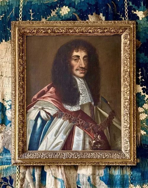 Oil on Canvas Portrait of  King Charles II (1630-1685) - Circle of Sir Peter Lely (1618-1680)