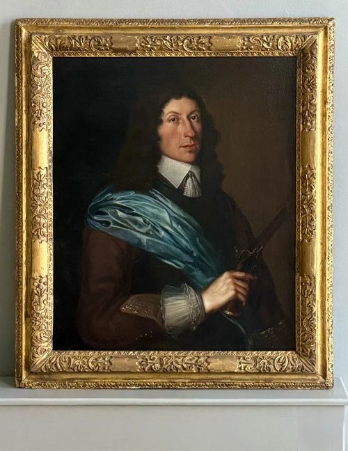 17th Century Irish School - Portrait of Matthew Pennefather (1618-1688), Brandishing a Pistol.