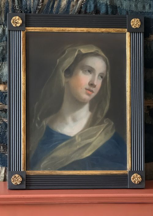 Benedetto Luti  (1666-1724)  - 
18th Century Pastel of the Madonna