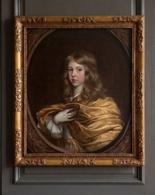 17th Century English School - A Boy with Yellow Silk Cape.