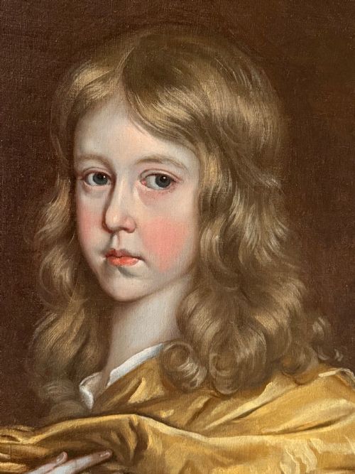fig 1. 17TH CENTURY ENGLISH SCHOOL - A BOY WITH YELLOW SILK CAPE.