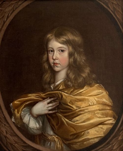 fig 2. 17TH CENTURY ENGLISH SCHOOL - A BOY WITH YELLOW SILK CAPE.
