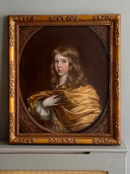 fig 5. 17TH CENTURY ENGLISH SCHOOL - A BOY WITH YELLOW SILK CAPE.