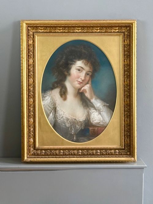 John Russell R.A. (1745-1806) Pastel Portrait of Miss Mary Linwood