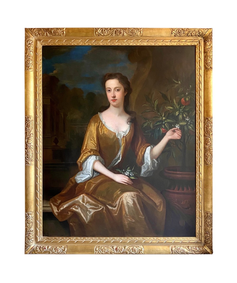 LATE 17TH CENTURY ENGLISH PORTRAIT OF A LADY - CIRCLE OF CHARLES JERVAS. View II