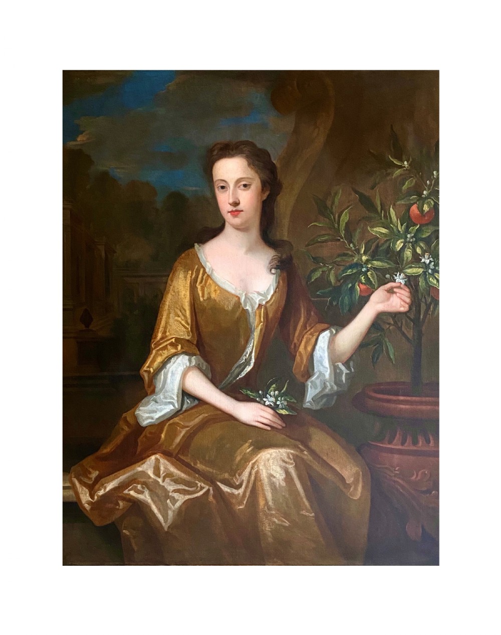 LATE 17TH CENTURY ENGLISH PORTRAIT OF A LADY - CIRCLE OF CHARLES JERVAS.
