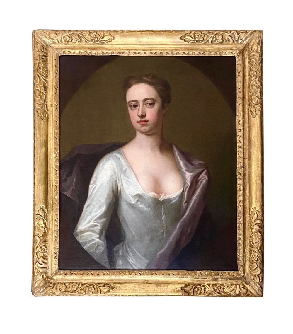 EARLY 18TH CENTURY OIL ON CANVAS ENGLISH PORTRAIT OF A LADY - BY MICHAEL DAHL View VI