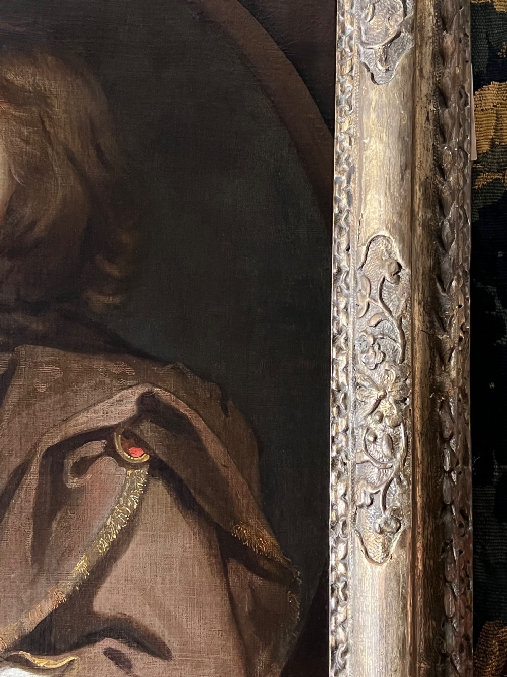 17TH CENTURY OIL ON CANVAS PORTRAIT OF A BOY HOLDING A ROSE - CIRCLE OF SIR PETER LELY (1618-1680) View VI