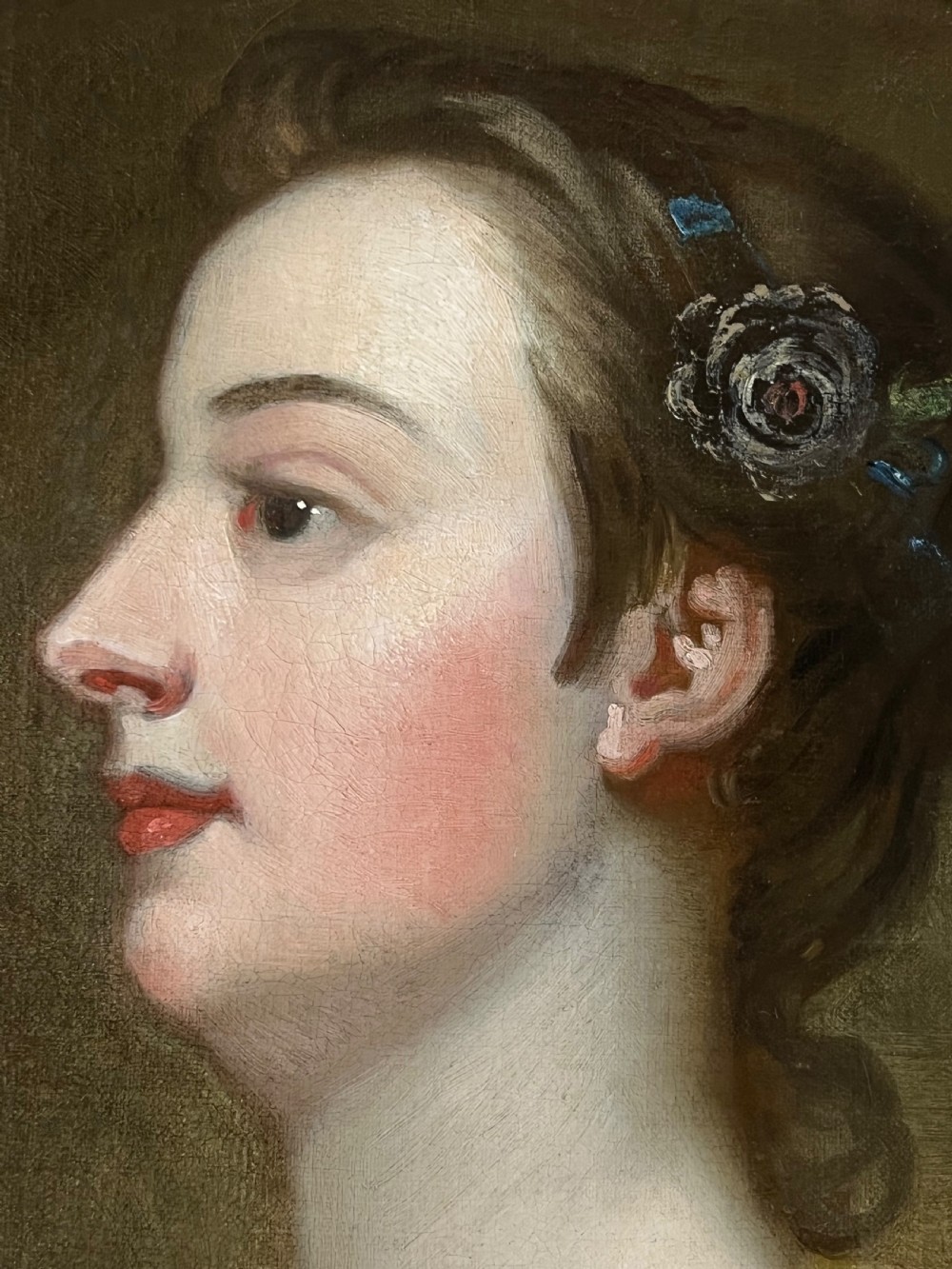 18TH CENTURY OIL ON CANVAS BRITISH PORTRAIT OF AN ELEGANT LADY - ATTRIBUTED TO SIR GODFREY KNELLER (1646-1723) View III