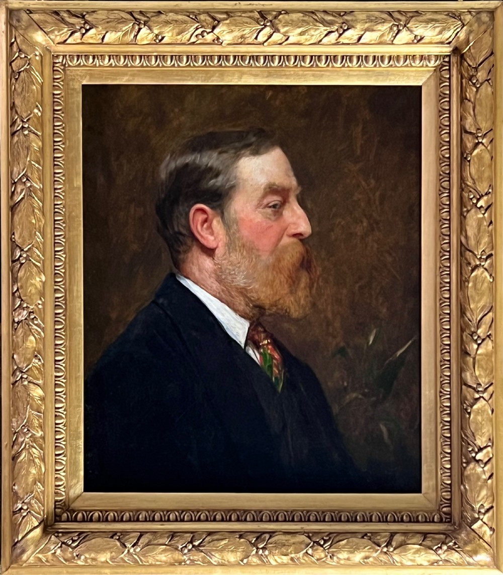 OIL ON CANVAS PORTRAIT OF HENRY EDMUND COTMAN  - BY FREDERICK GEORGE COTMAN (1850-1920)