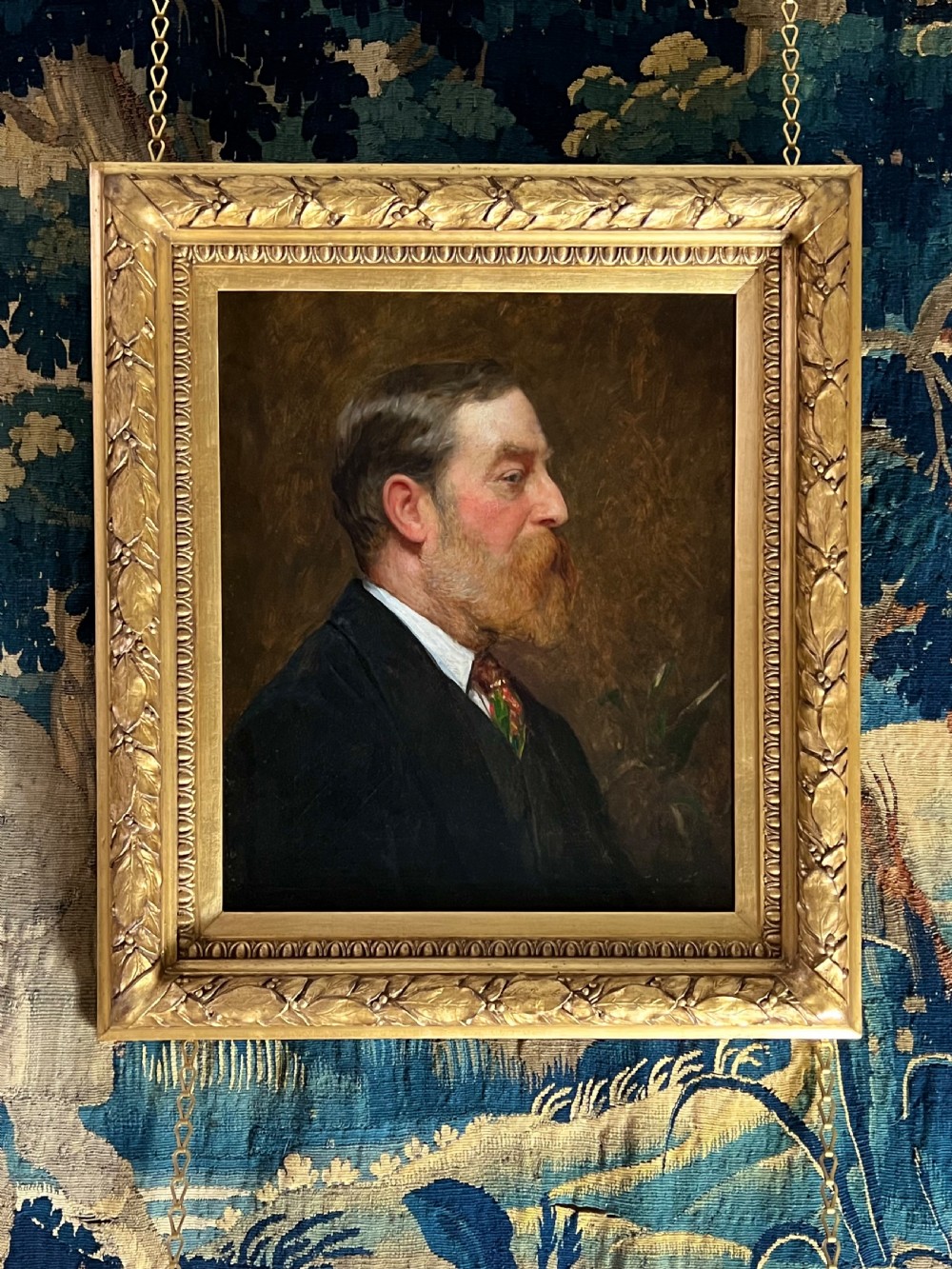 OIL ON CANVAS PORTRAIT OF HENRY EDMUND COTMAN  - BY FREDERICK GEORGE COTMAN (1850-1920) View V