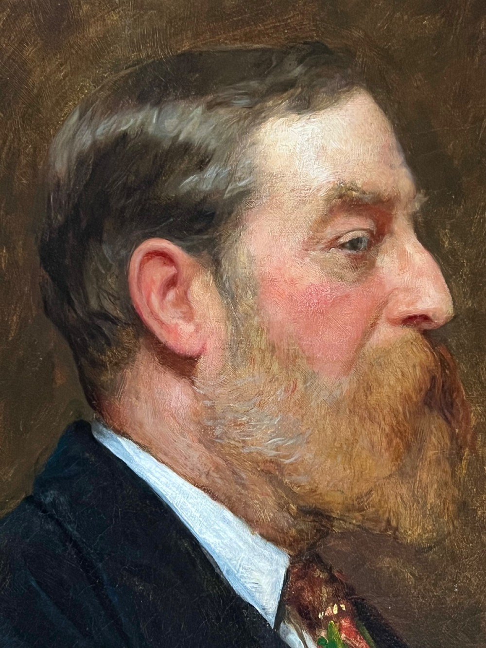 OIL ON CANVAS PORTRAIT OF HENRY EDMUND COTMAN  - BY FREDERICK GEORGE COTMAN (1850-1920) View VIII