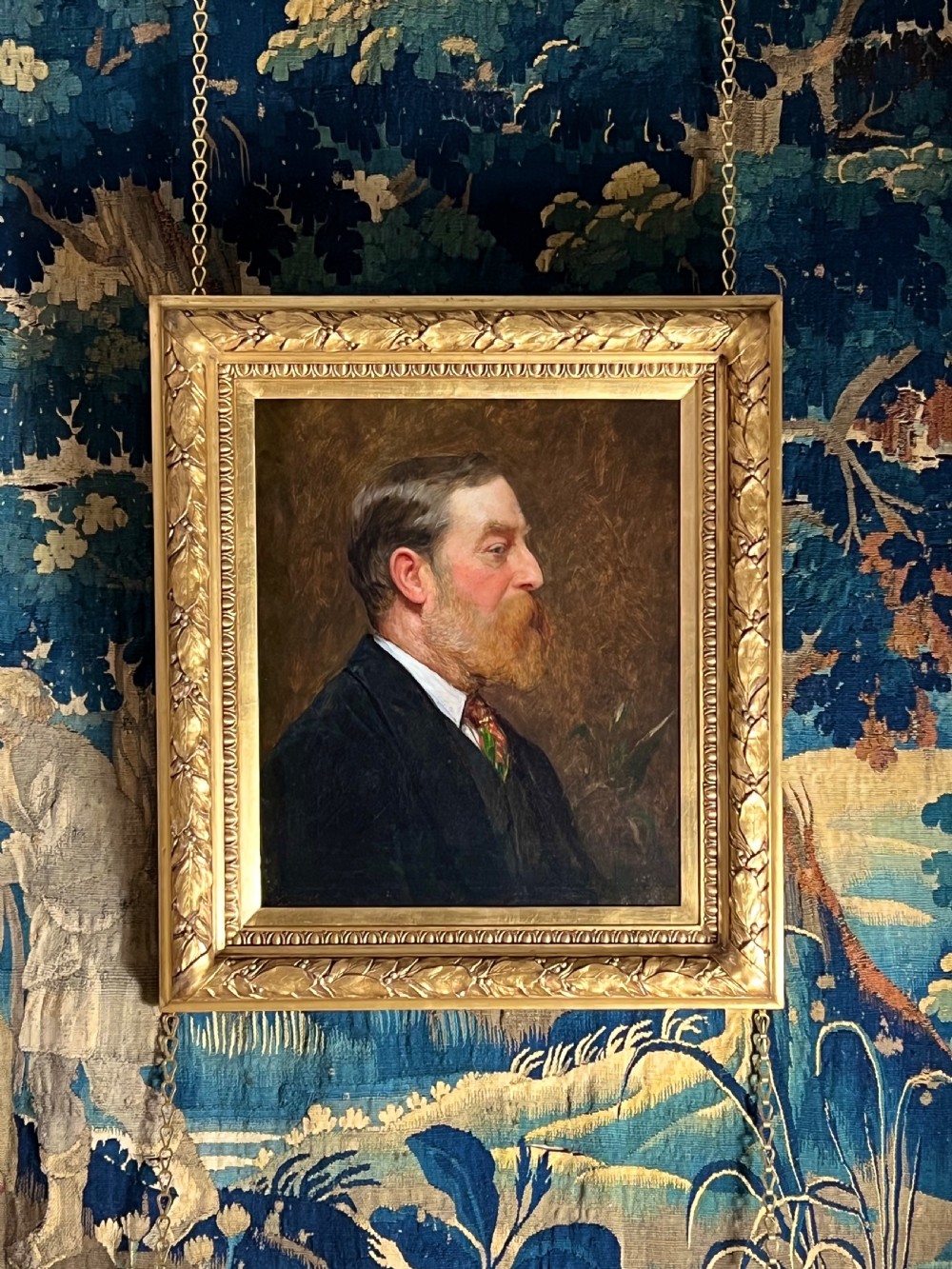 OIL ON CANVAS PORTRAIT OF HENRY EDMUND COTMAN  - BY FREDERICK GEORGE COTMAN (1850-1920) View IX