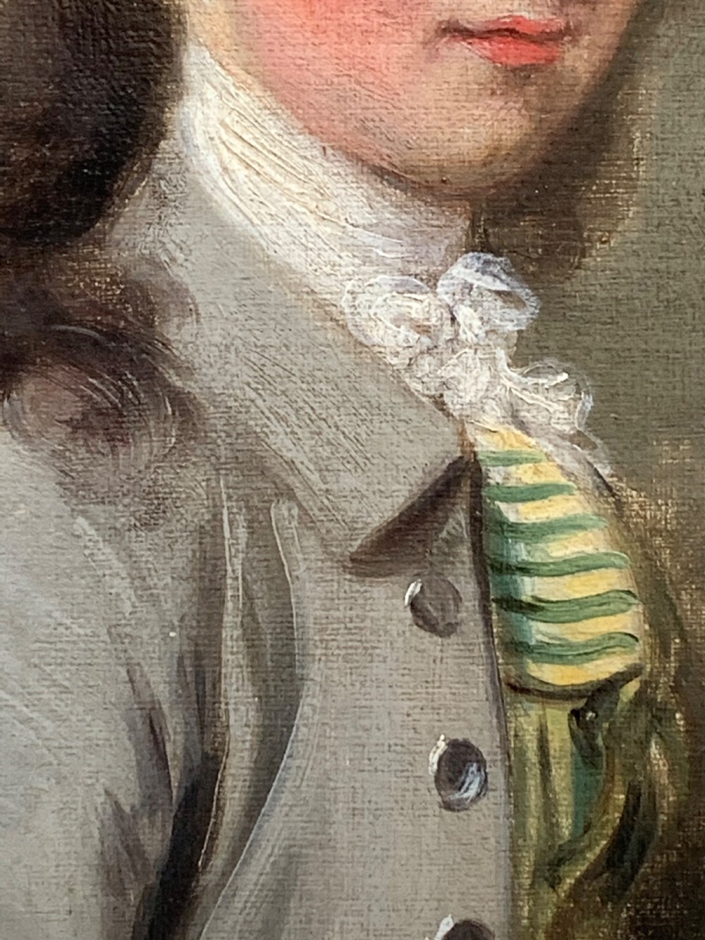 18TH CENTURY OIL ON CANVAS PORTRAIT OF A YOUNG GENTLEMAN ATTRIBUTED TO THOMAS HICKEY (c.1741-1824) View III