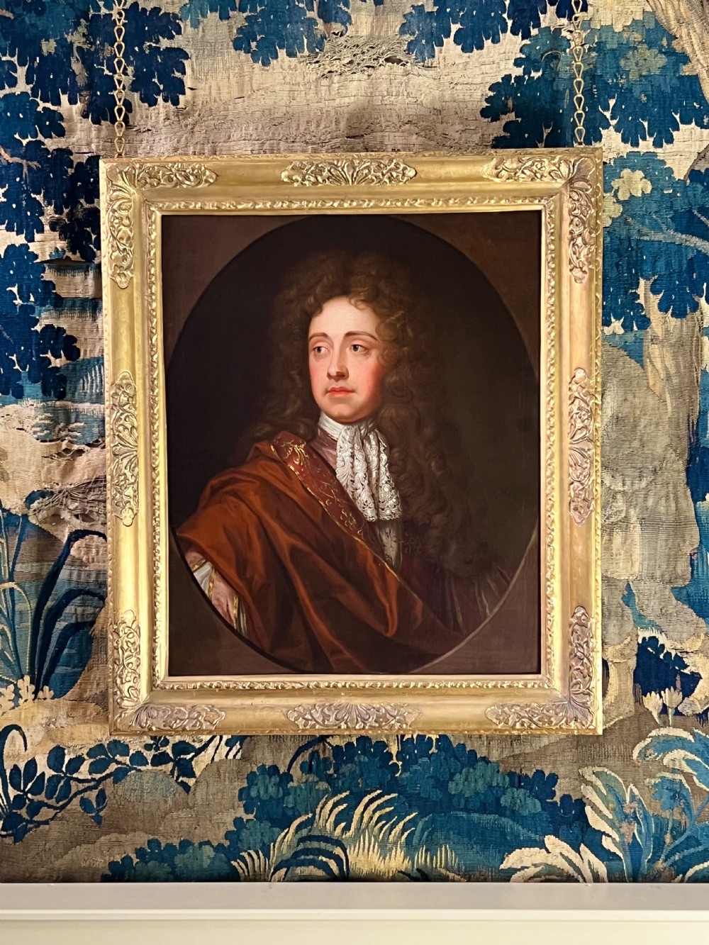 OIL ON CANVAS PORTRAIT OF CHARLES TALBOT, DUKE & 12TH EARL OF SHREWSBURY - STUDIO OF SIR GODFREY KNELLER.  View IX