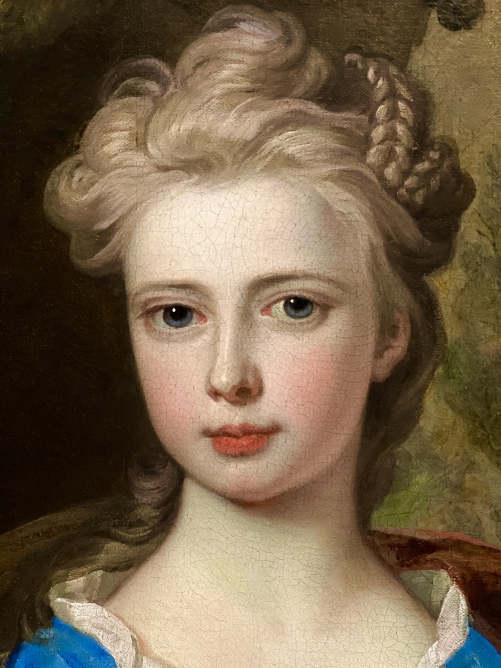 PORTRAIT OF A YOUNG GIRL WITH HER SPANIEL  - ATTRIBUTED TO ROBERT BYNG (1666-1720) View III