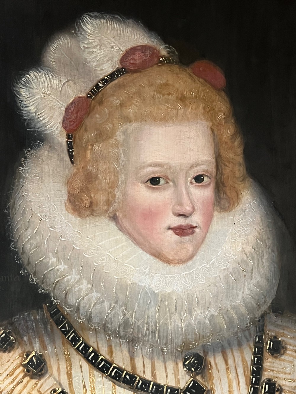 17TH CENTURY OIL ON PANEL PORTRAIT OF MARIA ANNA, INFANTA OF SPAIN (1606-1646) - CIRCLE OF BARTOLOMÉ GONZÁLEZ (1564-1627) View IV