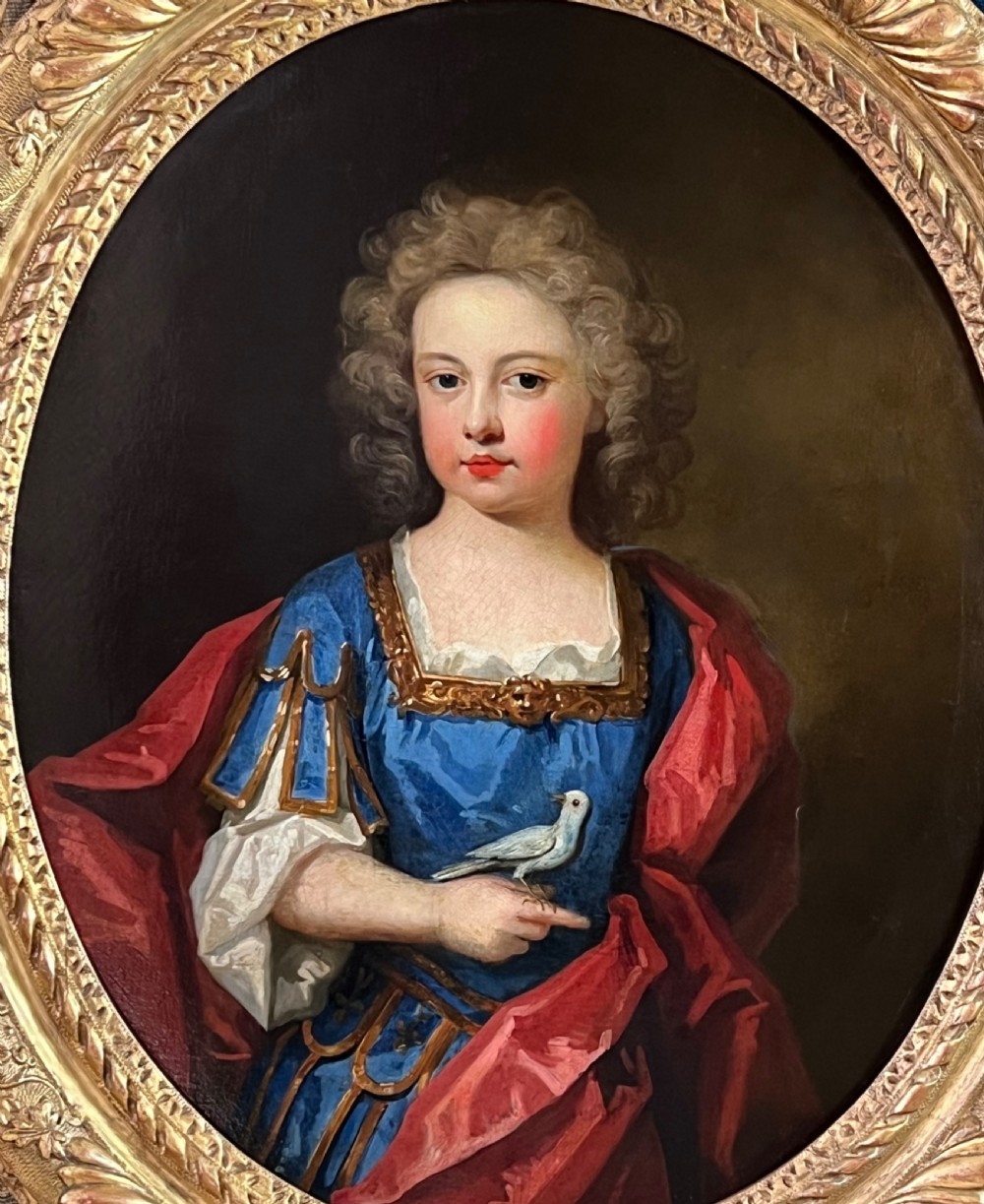 EARLY 18TH CENTURY PORTRAIT OF A BOY IN  CLASSICAL DRESS - ATTRIBUTED TO CHARLES D’AGAR.
 View VI