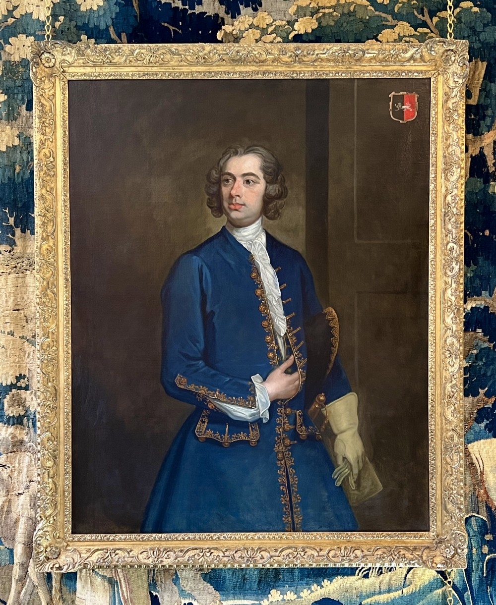 OIL ON CANVAS PORTRAIT OF JOHN NEALE OF ALLESLEY PARK c.1730 - CIRCLE OF WILLIAM HOGARTH. View VI